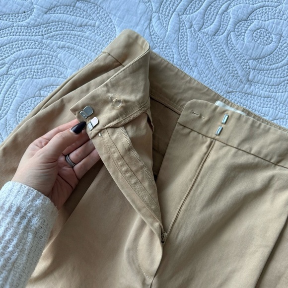 Anthropologie - EXQUISE - Pleated High Rise Tailored Chinos - Cedar - Picture 6 of 15